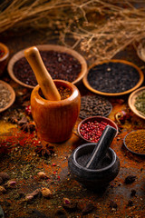 Assortment of spices