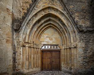 Fototapeta na wymiar Main front door of Cistercian monastery