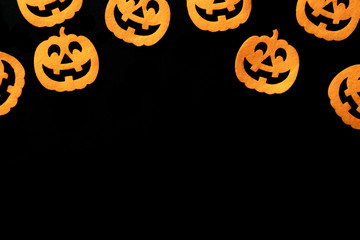 Halloween background. Pumpkin scary orange decoration isolated o