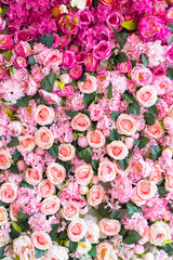 Beautiful flowers background for wedding scene