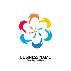 swirl business logo vector image