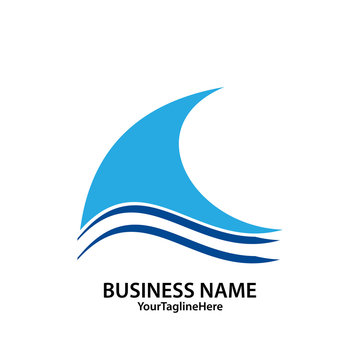 wave business logo vector image