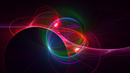 3D rendering abstract fractal technology wallpaper