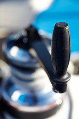 winch with rope on yacht