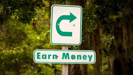 Street Sign Earn Money