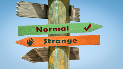 Street Sign Normal versus Strange