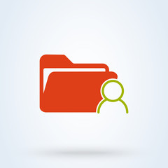 Folder User Simple modern icon design illustration.