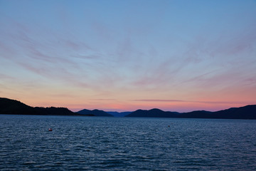 sunset over the sea