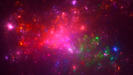 3D rendering abstract fractal technology wallpaper 