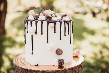 Wedding elegant white birthday celebration dessert cream cake 