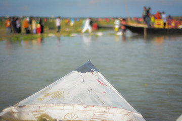 old fishing boat on the river