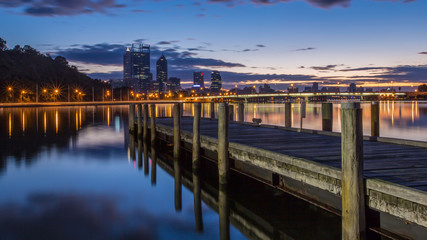 Perth Cityscape from the old swan brewery jetty