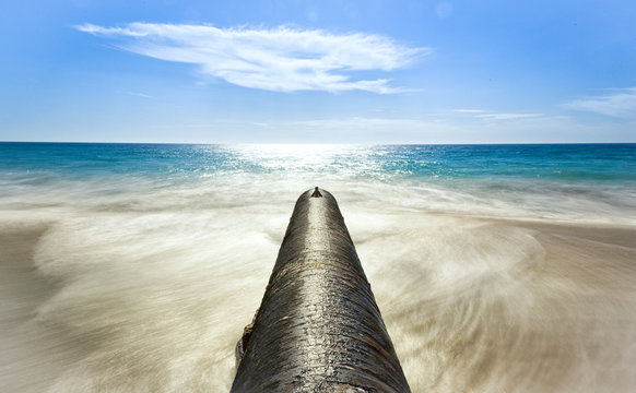 Photo of a drain into the sea located on a pristine beach in Perth Western Australia.