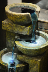 Minimalistic fountain and beautiful water