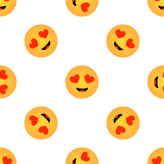 Emoji Love seamless texture