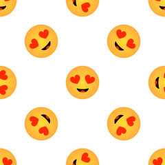Emoji Love seamless texture