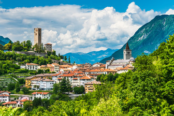 Fototapeta na wymiar Ancient fortified village of Gemona del Friuli. Italy