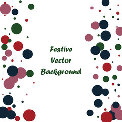 Festive color round confetti background. Square frame confetti texture for holiday, postcard, poster, website, carnivals, birthday and children's parties. Cover confetti mock-up. Wedding card layout