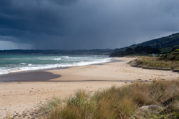 Storm clouds over the beach, Australia