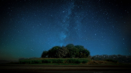 night landscape stars 