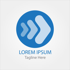 Arrow Next Play symbol logotype  Abstract logo icon design for business etc - Vector