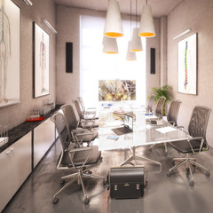 Office Design: Meeting (focused) - 3d visualization