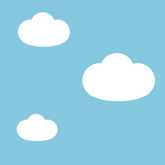 Sky clouds background vector illustration