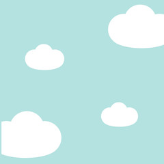 Sky with clouds background vector illustration