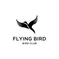 Illustration of a bird in flight with beautiful wings logo design