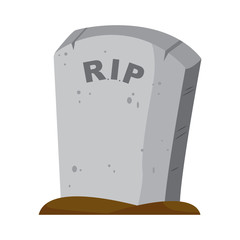 Halloween spooky gravestone. RIP. Vector illustration