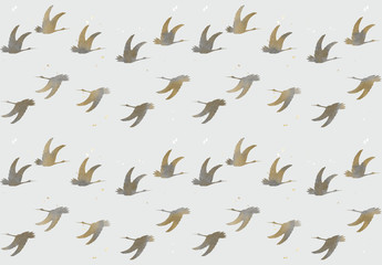 Fototapeta premium パターン 飛ぶ鳥 背景素材