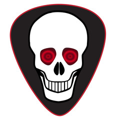 Human Skull Guitar Pic