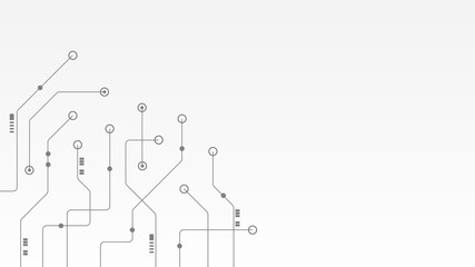 Abstract geometric Circuit connect lines and dots.Simple technology graphic background.Illustration Vector design Network technology and Connection concept.