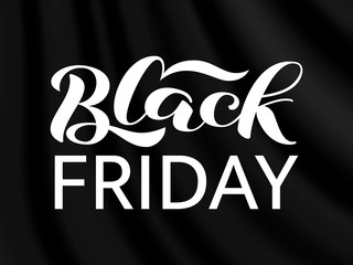 Black friday lettering. Quote for card or banner. Vector illustration