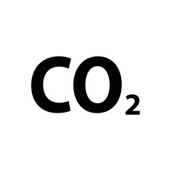 CO2 icon vector black. carbon dioxide emissions