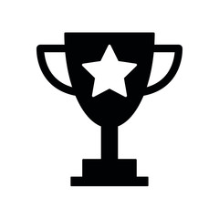 trophy icon. black trophy cup icon vector