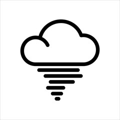 Tornado icon. Symbol of Weather icon with trendy flat line style icon for web, logo, app, UI design. isolated on white background. vector illustration eps 10