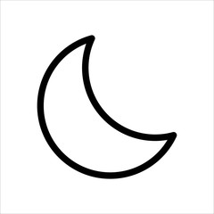 Moon icon. Symbol of Weather icon with trendy flat line style icon for web, logo, app, UI design. isolated on white background. vector illustration eps 10