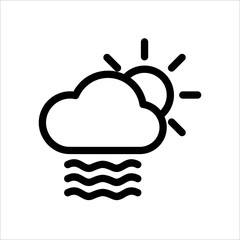 Fog icon. Symbol of Weather icon with trendy flat line style icon for web, logo, app, UI design. isolated on white background. vector illustration eps 10