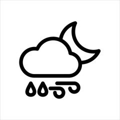 Rain icon. Symbol of Weather icon with trendy flat line style icon for web, logo, app, UI design. isolated on white background. vector illustration eps 10
