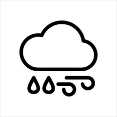 Rain icon. Symbol of Weather icon with trendy flat line style icon for web, logo, app, UI design. isolated on white background. vector illustration eps 10