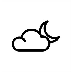 Cloud icon. Symbol of Weather icon with trendy flat line style icon for web, logo, app, UI design. isolated on white background. vector illustration eps 10