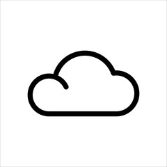 Cloud icon. Symbol of Weather icon with trendy flat line style icon for web, logo, app, UI design. isolated on white background. vector illustration eps 10
