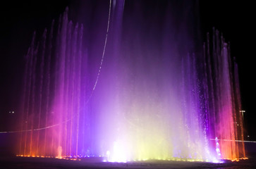 Dancing fountain in the park