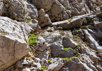 Rocks in the mountains as background
