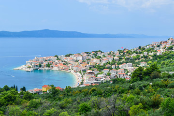 Naklejka na ściany i meble Makarska cityscape, Croatia.