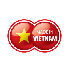 Vietnam flag, vector illustration on a white background