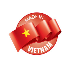 Vietnam flag, vector illustration on a white background