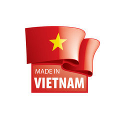 Vietnam flag, vector illustration on a white background