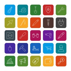 creative universal icon set of 25